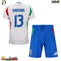 Camisa de Futebol Itália Matteo Darmian #13 Equipamento Secundário Infantil Europeu 2024 Manga Curta (+ Calças curtas)